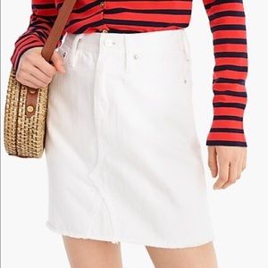 JCREW White Denim Skirt